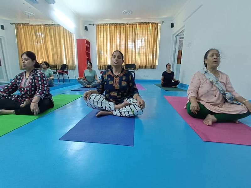 Meditation session at our studio