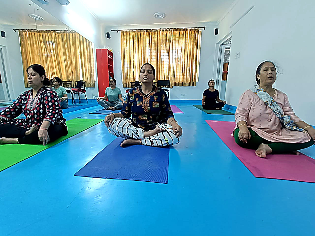 Meditation session at Wellness Yoga Clinic